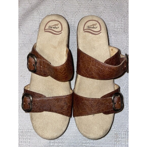 Dansko Women’s Casual Clogs Size 39 U.S. 8 M Brown Leather Comfort Casual Clinic - Picture 4 of 12